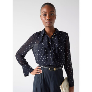 LK Bennett Hester Viscose Crepe Satin Blouse